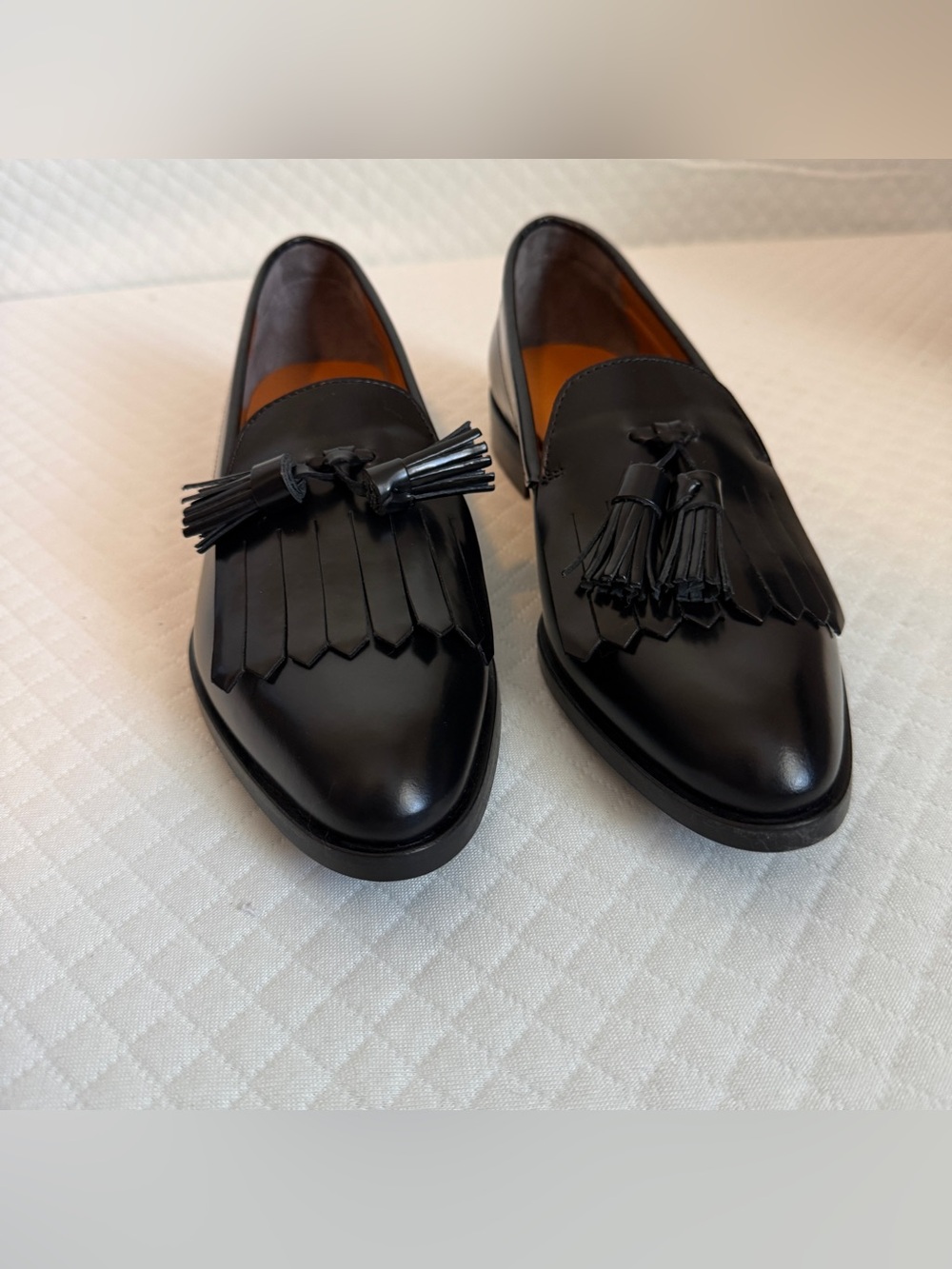 NEW IN BOX Everlane The Kiltie Loafer Women 6.5 Black Italian Leather Tassel Lux - Picture 3 of 9